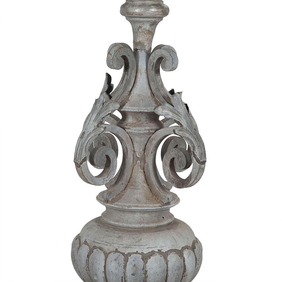 19th Century Architectural Fragment Adapted into a Zinc Lamp