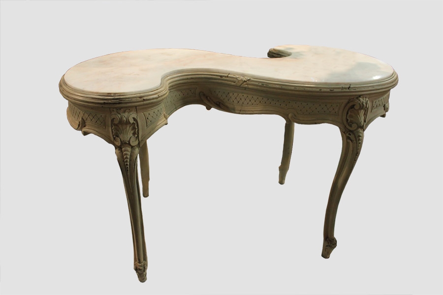 Exceptional Shape 19th Century French Marble Top Table