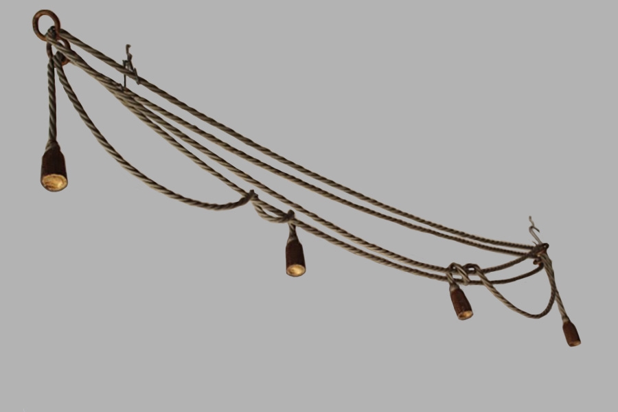 Decorative Pair of Metal Rope Twist Design Pelmets  