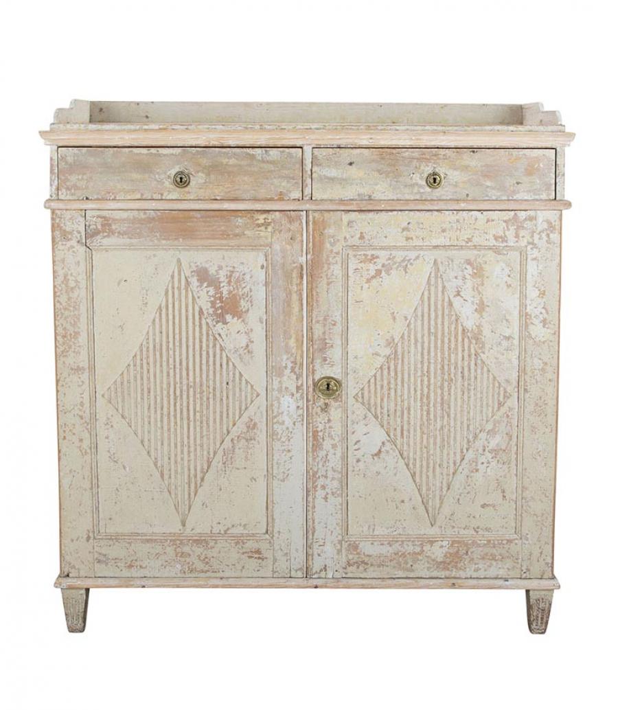 Large Late 18th Century Swedish Gustavian Buffet in Original Paint